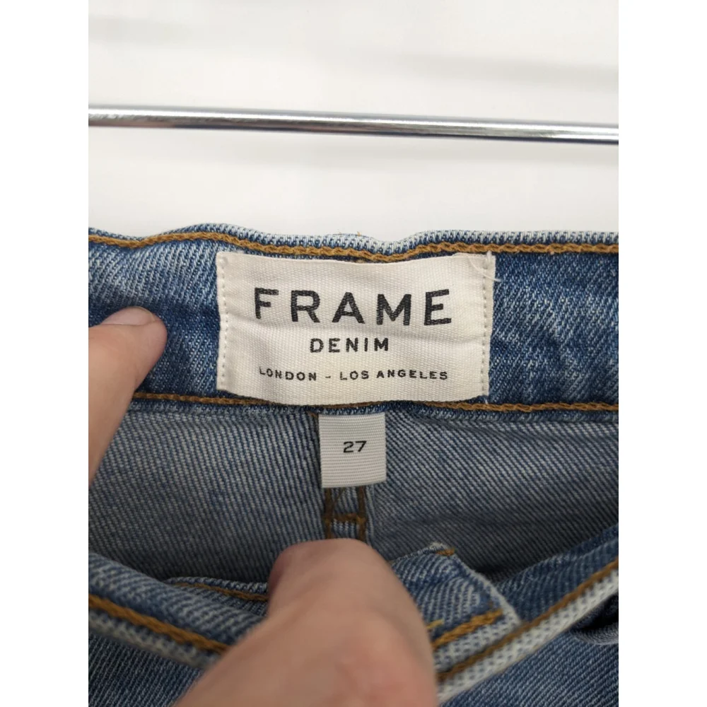 Frame Denim Skirt Women 27 Blue Mini Stretch Jean Trendy Western Y2K 90's Casual